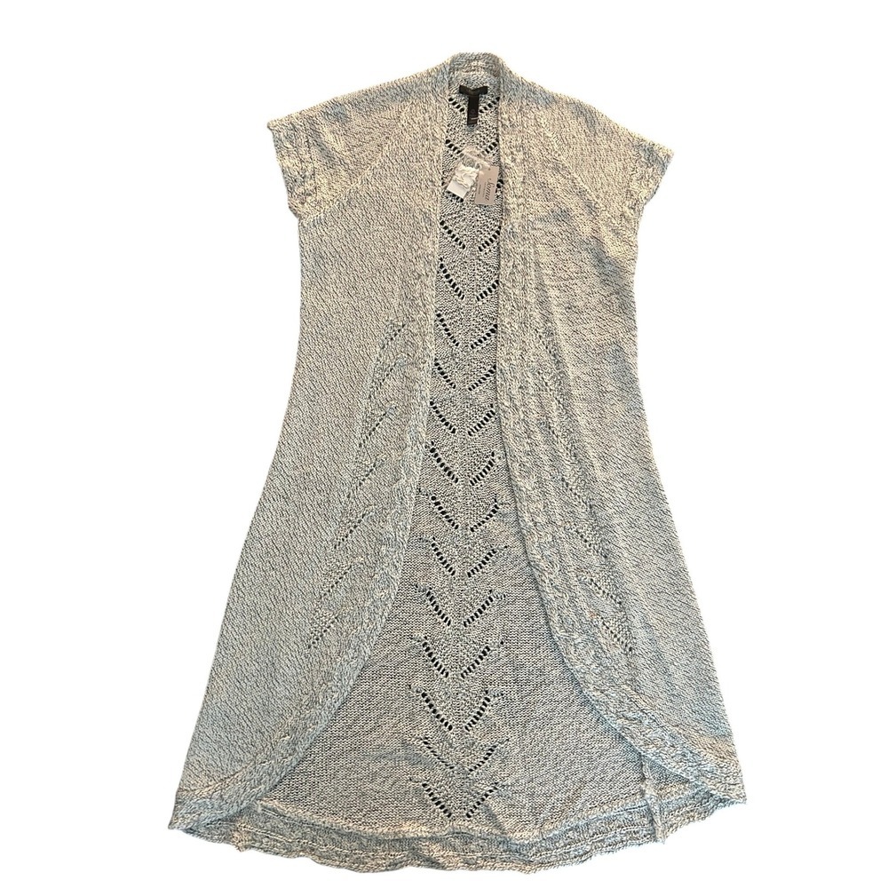 Soma Intimates London Wrap Shawl Light Grey Knit Cardigan Small NEW (0016)